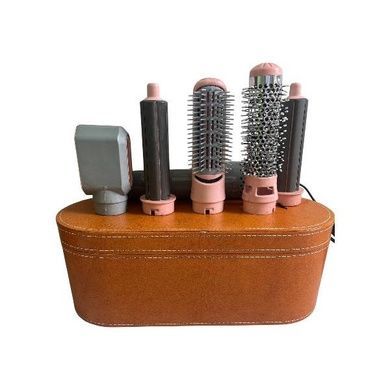 Стайлер для волосся з іонізацією 5в1 у кейсі Hair Brush Світло рожевий