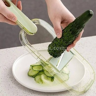 Ручна овочерізка слайсер із зручною ручкою 4в1 multifuncrion vegetable Cutter Зелена