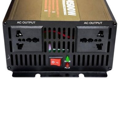 Перетворювач напруги з 12V&rarr;220V з чистим синусом 4500W та дисплеєм EY-4500W Чорний