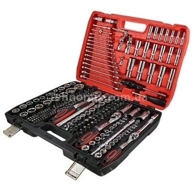 Набір інструментів для автомобіля 216 предметів 1/2; 1/4; та 3/4; New Tools у валізі