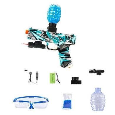Пистолет с орбизами, зарядка USB Water gun M416 AND G-717 Черный с белым