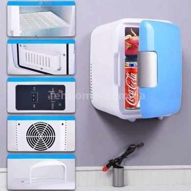 Автохолодильник портативний 4л в прикурювачі Car refrigerator AND LY-898 Білий з блакитним