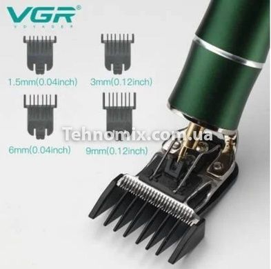 Профессиональный триммер для стрижки волос и бороды VGR V-193 Зеленый