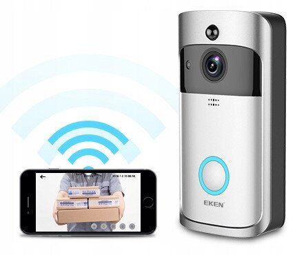 Відео домофон Eken V5 Wi-Fi Smart Doorbell Сірий