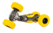 Трюкова машинка трансформер перевертень Stunt Moka 32 см жовта