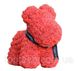 Собачка из 3D роз 40 см Красная + подарочная упаковка