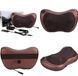 Портативний роликовий масажер в авто та для дому HOME CAR MASAGE PILLOW brown на 4 ролики