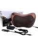 Портативний роликовий масажер в авто та для дому HOME CAR MASAGE PILLOW brown на 4 ролики