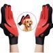 Перчатка для вычесывания шерсти с домашних животных PET GLOVES True Touch Красная