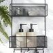 Подвесная корзина 2 яруса с пятью крючками 40*26*13см Черная
