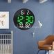 Часы настенные электронные 26 см 3813L Черные с зеленой подсветкой