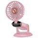 Мини-вентилятор аккумуляторный на присоске Mini Fan TP-01 Розовый