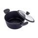 Каструля з алмазним антипригарним покриттям та кришкою EDENBERG EB-3488 6.7л Чорна