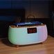 Колонка Bluetooth с часами и беспроводной зарядкой NSP-2312 Белая