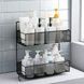 Подвесная корзина 2 яруса с пятью крючками 40*26*13см Черная