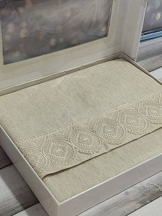 Скатертина Tabe UMBERTO 160х220см Жаккард Льон/Поліестер