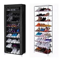 Складной тканевый шкаф для обуви на 9 полок T-1099 Черный