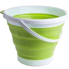 Ведро 10 литров туристическое складное Collapsible Bucket Зеленое