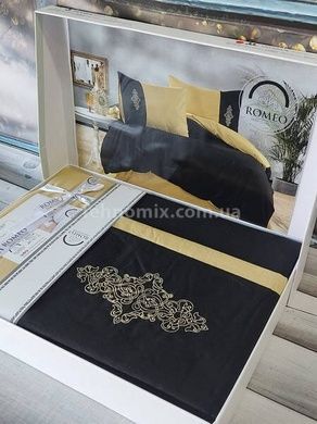 Постільна білизна Romeo Vis.Yellow blac Ранфорс Бавовна Євро розмір