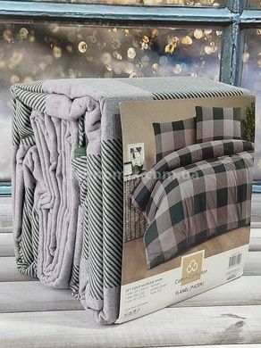 Постільна білизна Cotton collection 41901 Фланель Бавовна Євро розмір