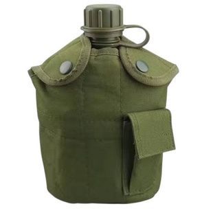 Фляга пластиковая с чехлом в камуфляжной расцветке MILITARY STYLE 1L Зеленый