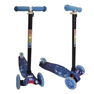 Самокат детский Best Scooter 0072D, колёса PU светятся Голубой
