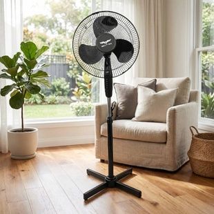 Вентилятор напольный 18", 3 скорости Alfarid Fan Черный