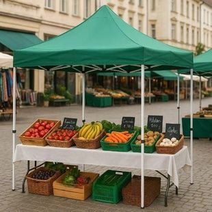 Крыша брезентовая для торгового шатра 600 г/м2 2*2м Зеленая