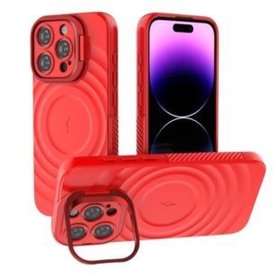 Чохол MagSafe soft-touch with stand Iphone 15 Pro Max Red