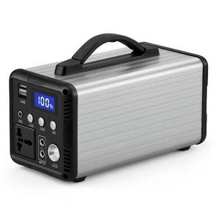 Портативна електростанція 300W 12V/26Ah з виходом 220V + 2 лампочки Energy Storage Сіра