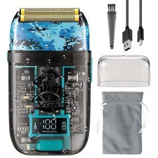 Електробритва акумуляторна 5V VGR-352 Блакитна
