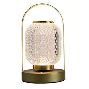 Настільний нічник металевий на батарейках LED D24 Gold