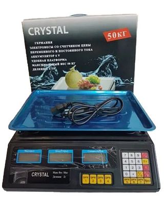 Ваги торговельні електронні Crystal до 50 кг