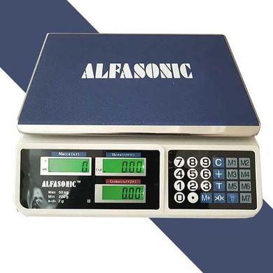 Ваги торговельні електронні ALFASONIC AS-A072 до 50кг