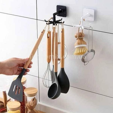 Крючок, що обертається для кухонного приладдя Kitchen Hook Чорний