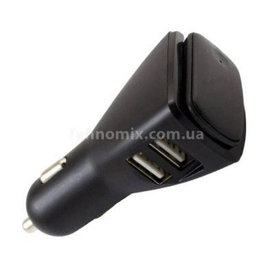 Автомобильное зарядное устройство с блютус гарнитурой 4,2 2USB G13 Черное
