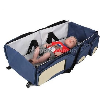 Сумка для мам многофункциональная, переноска-кровать для младенцев Baby room Синяя