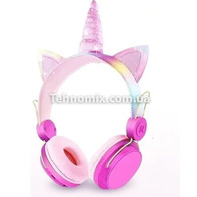 Бездротові навушники Єдиноріг Wireless headSet Unicorn AH-808 Рожеві