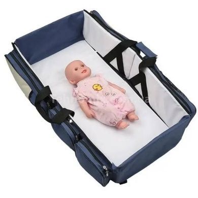 Сумка для мам многофункциональная, переноска-кровать для младенцев Baby room Синяя