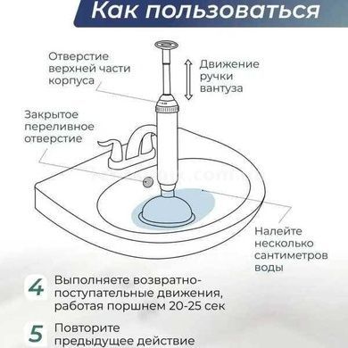 Вантуз для прочистки унитаза и раковины Розовый