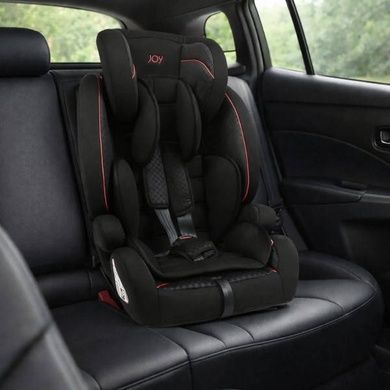 Детское автокресло универсальное от 9-36кг с системой ISOFIX I / II / III группа JOY SX-92250 Черное с красным