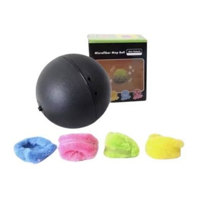 Мячик-пылесборник автоматический 3*АА Microfiber mop ball Mocoro Розовый