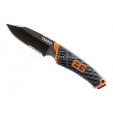 Нож туристический походный с чехлом Compact Fixed Blade Черный с оранжевым