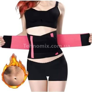 Пояс для схуднення Hot Shapers Belt Power Чорний з рожевим р-р S