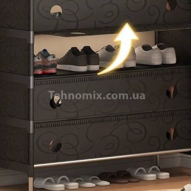 Полка для обуви пластиковая складная 28*100*63см sklm-31 Черная