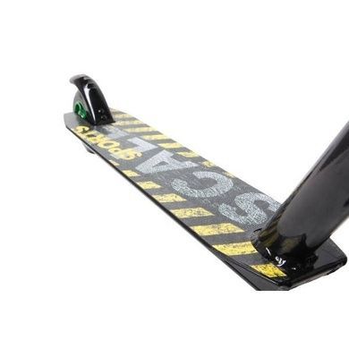 Самокат трюковый ⌀-100 мм до 100кг 49*11 *62см Scale Sports Extrem Черный с желтым