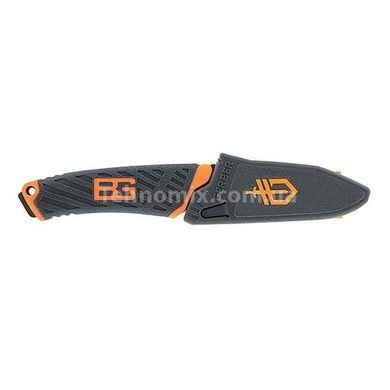 Нож туристический походный с чехлом Compact Fixed Blade Черный с оранжевым