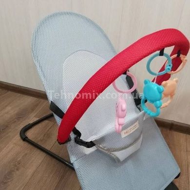 Крісло-шезлонг полегшене з ременями безпеки для новонароджених DNT-137-C43 Синє