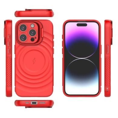 Чохол MagSafe soft-touch with stand Iphone 15 Pro Max Red