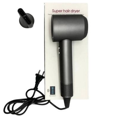 Фен для волосся з насадкою-концентратором 1600Вт Hair Dryer Fan Сірий з червоним